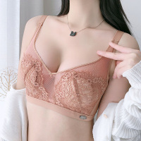 夏季超薄透气水晶杯无钢圈文胸上托大胸显小聚拢调整型内衣女胸罩