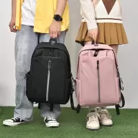 简约双肩背包16寸男款男女休闲双肩包初高中大学生时尚潮流