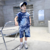 儿童装男童夏装套装新款中大童男孩夏季扎染背心薄款两件套潮