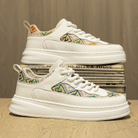 低帮休闲轻便复古小青年春夏新款时尚透气森林油画百搭男鞋