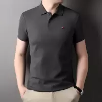 夏季新款纯棉休闲薄款短袖polo衫男中年潮牌翻领商务男士T恤