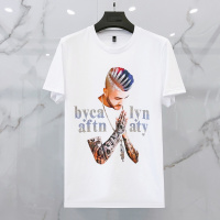 欧品男装夏新款潮牌烫钻短袖T恤时尚丝光棉圆领网红抖音