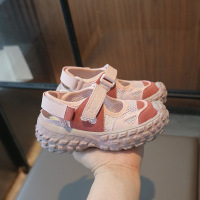 儿童韩版运动鞋夏季擦色男童榴莲底运动凉鞋女童单网透气休闲