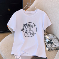 复古纯棉短袖T恤女夏季设计感百搭休闲港味半袖女装打底衫上衣潮