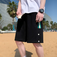 阳光帅气短裤运动男夏季新款针织抽绳宽松休闲篮球五分沙滩裤男生