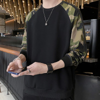 卫衣男春秋季百搭迷彩潮流宽松圆领休闲男士大码长袖上衣外套男装