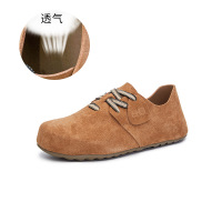 真皮复古单鞋秋季新款大头丑萌时装鞋休闲百搭女鞋气质小白鞋