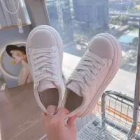 真皮小白鞋女秋季新款厚底女鞋休闲百搭板鞋女大头运动饼干鞋