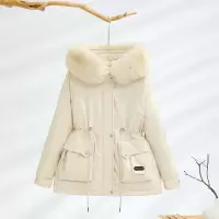 女派克服新款短款连帽冬季羽绒棉衣加绒加厚保暖百搭韩版外套