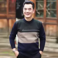 [多色可选]加厚男士毛衣秋冬休闲中年羊毛衫保暖爸爸装工厂直销
