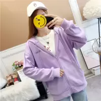 带帽薄款卫衣女港风宽松学生百搭韩版春秋外套长袖拉链开衫潮