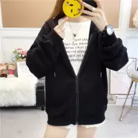 带帽薄款卫衣女港风宽松学生百搭韩版春秋外套长袖拉链开衫潮