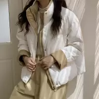 冬季新款时尚立领棉衣百搭面包服短款棉袄小个子棉服外套