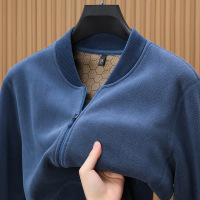 秋冬新款奥粒绒棒球服夹克拉链开衫保暖外套夹克衫