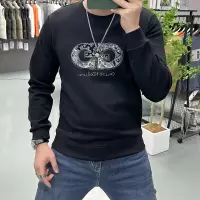 潮牌欧货卫衣男士字母烫钻潮流时尚长袖体恤打底衫修身圆领上衣潮