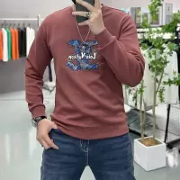 新款欧货重工烫钻春秋卫衣男国潮长袖体恤圆领套头上衣时尚修身潮