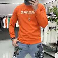 欧货秋冬新款男士圆领卫衣字母潮牌时尚修身打底衫上衣潮流in加绒