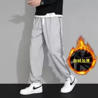男装休闲卫裤加绒保暖简约时尚长裤子百搭男生纯色束脚春秋季新款