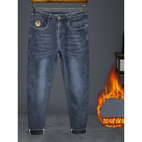 冬季牛仔裤男装北方外出防寒舒适裤子男士加绒品质休闲直筒裤男款