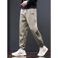 华夫格裤子男青年舒适哈伦休闲裤男士气质百搭宽松显瘦束脚裤男款