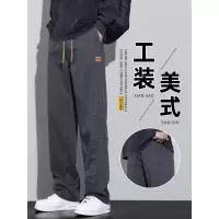 高街百搭工装裤男士直筒宽松美式潮牌男生休闲阔腿长裤男