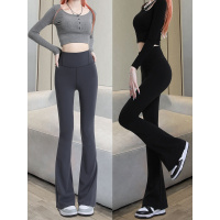 微喇鲨鱼裤女外穿春秋季新款收腹提臀无痕瑜伽打底芭比喇叭裤