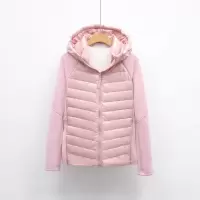 新秋冬新款轻薄羽绒服女简约休闲连帽户外运动跑步健身上衣