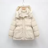 新羽绒服女冬季新款白鸭绒连帽收腰加厚修身显瘦时尚保暖外