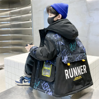 男童加厚外套冬季新款中大童冬装羽绒棉服洋气潮儿童加绒棉衣