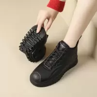 24新款秋冬真皮女软底舒适平底加绒32小码百搭运动鞋休闲女面包鞋