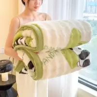 兔毛绒毛毯加厚保暖法兰绒毯子办公室午睡毯冬季珊瑚绒盖毯牛奶绒