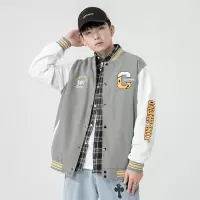棒球服男春秋美式新款潮牌帅气夹克外套字母宽松百搭休闲上衣