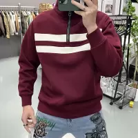 新款秋冬时尚潮流宽松加绒拼接半拉链情侣卫衣长袖打底衫上衣套头