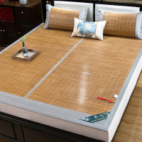 夏天凉席草席安吉竹席水磨碳化席子折叠双面席反面藤席厂家