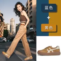 真皮小白鞋女2025春季新款复古增高板鞋女百搭休闲鞋运动显瘦女鞋