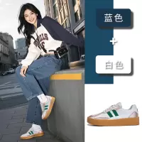 真皮德训鞋女2025春季新款平底阿甘鞋女运动小白鞋休闲百搭鞋子女