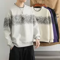 圆领卫衣春秋季新款潮流男士青少年长袖休闲套头上衣百搭时尚男装