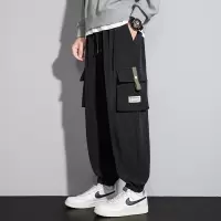 秋冬季新款男士工装裤加肥大码休闲裤潮牌百搭宽松束脚长裤子男装