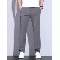 轻奢男装高级感小直筒春夏潮牌弹力抗皱商务通勤时尚百搭男休闲裤