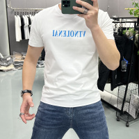 欧货印花字母休闲男士短袖T恤半袖夏季男装修身体恤ins圆领打底衫