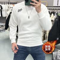 男士时尚大气蛇年卫衣春秋季宽松百搭加绒刺绣套头长袖体恤打底衫