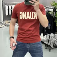 短袖T恤男字母新款打底衫圆领半袖体恤上衣服男装丝光棉夏季新款