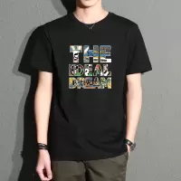 男士短袖T恤男夏季新款圆领半袖韩版修身大码体恤青年打底衫