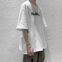 男短袖港风ins潮简约时尚原宿上衣服夏季学生宽松韩版潮流帅气T恤
