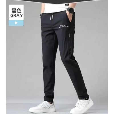 休闲裤男士夏季新款直筒型时尚潮流印花韩版大码运动长裤