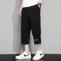 冰丝八分裤垂感夏季新款男士薄款时尚潮流休闲运动休闲裤