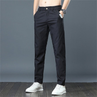 夏季薄款商务西裤速干休闲时尚潮流修身青少年直筒冰丝裤