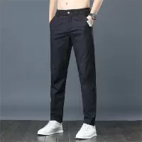 夏季薄款商务西裤速干休闲时尚潮流修身青少年直筒冰丝裤