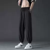 束脚卫裤夏季青年休闲潮流冰丝薄款男裤