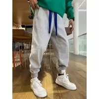 潮牌休闲裤子男大码长裤百搭拼接运动裤热卖